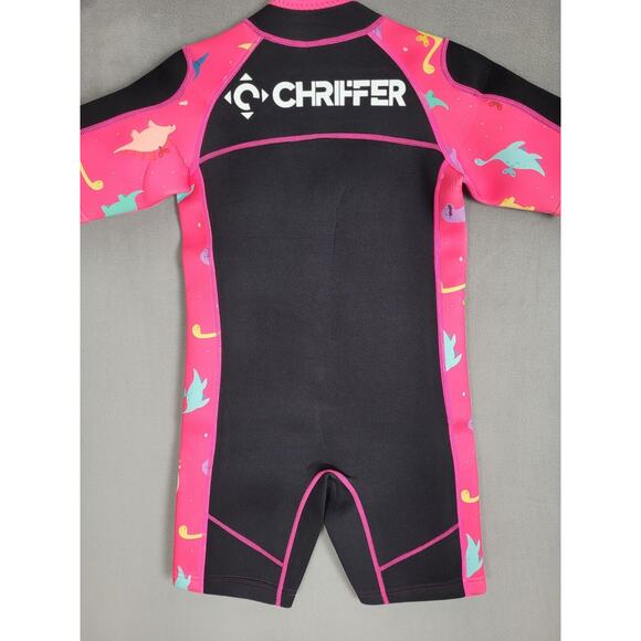 Chriffer Girls Kids Wetsuit Shorty Wet Suit Front Zip 2mm Neoprene Large - Picture 8 of 8
